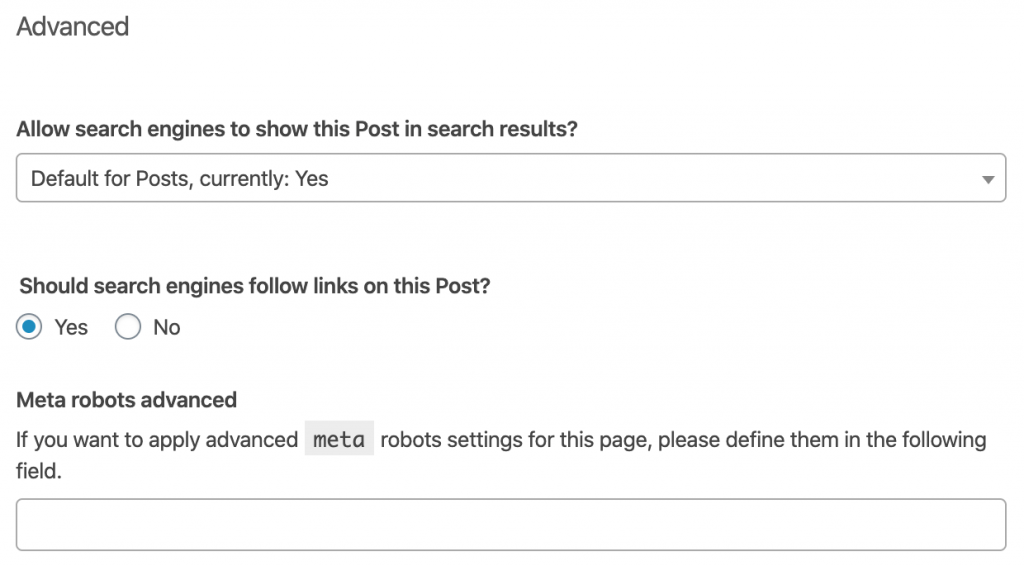 How to add a meta robots tag to your page